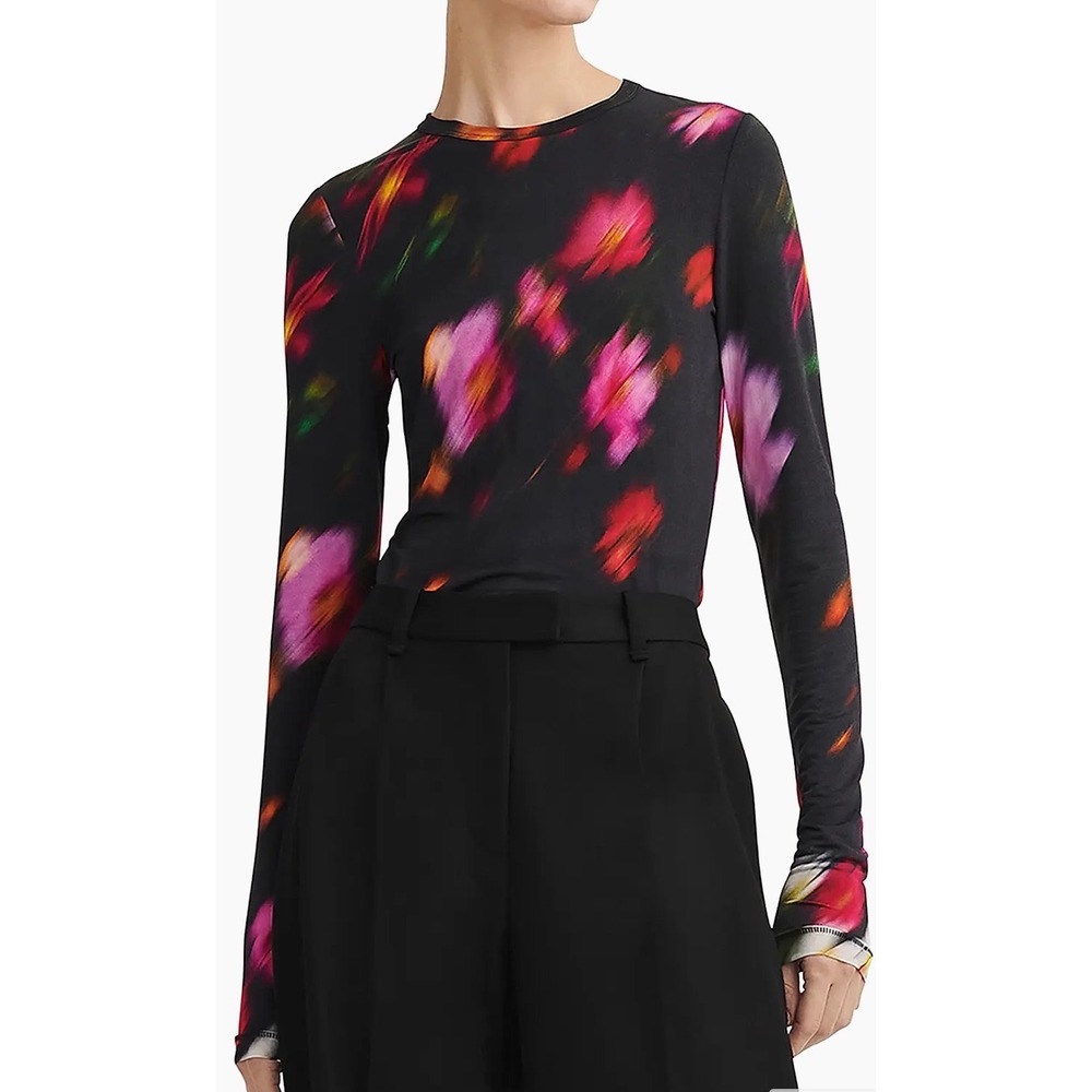 Rag & Bone Sabeen Abstract Floral
Long Sleeve Top Women L Stretch Slim Fit - Picture 1 of 8